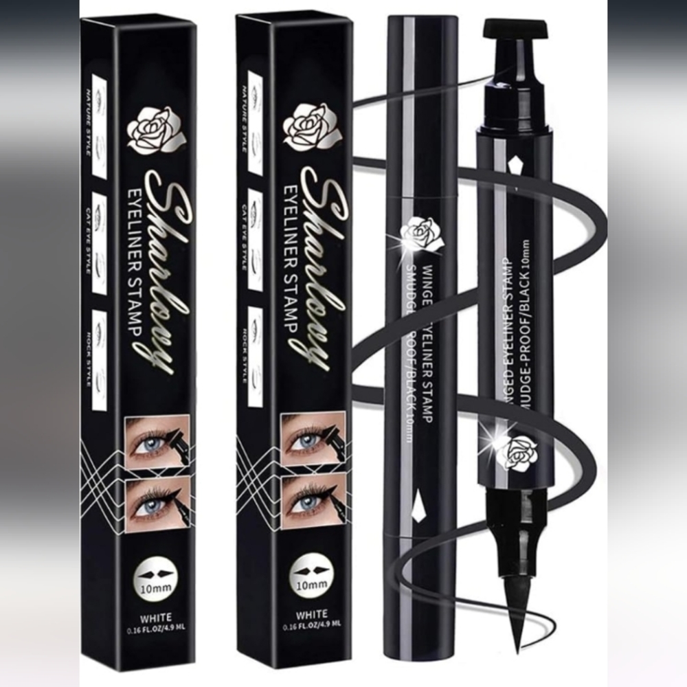 Winged Eyeliner Stamp,Dual-ended Eyeliner Stamp for Perfect Wing Cat Eyes